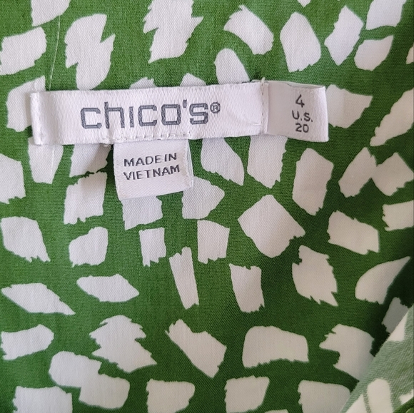 CHICO'S Poplin Popover Shirt Dress Size 4 US 20 - Picture 5 of 6